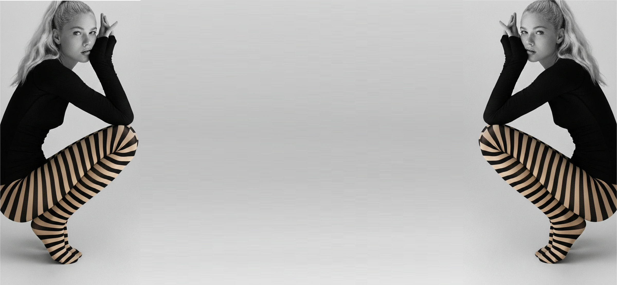 Stribede strømpebukser