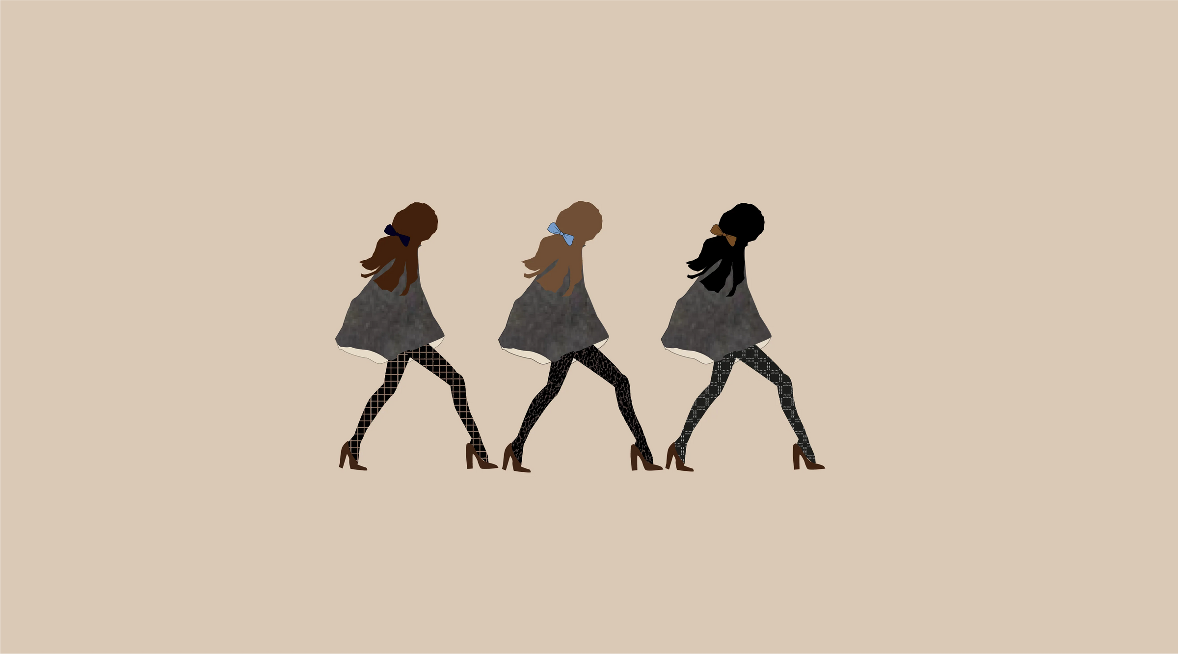 Mønstrede Strømpebukser