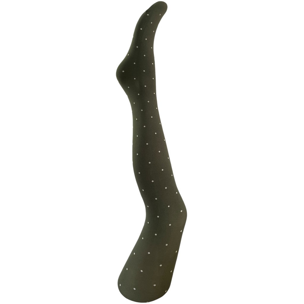 A MOÌ Agnes army dot tights Tights Army w. off white dots