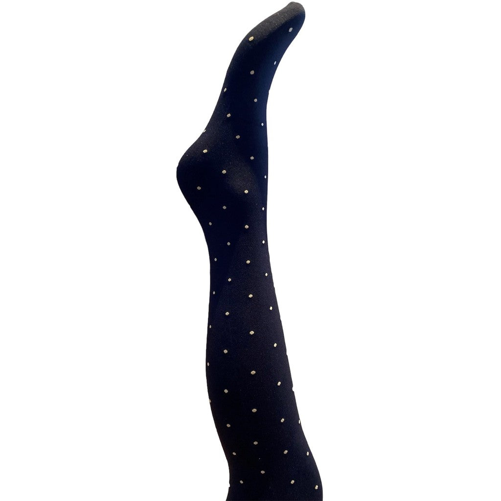A MOÌ APS Agnes black dot tights Tights Black w. light sand dots