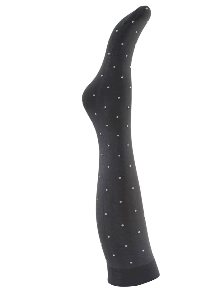 A MOÌ Agnes dark grey dot knee high sock Knee high sock Dark grey w. off white dot