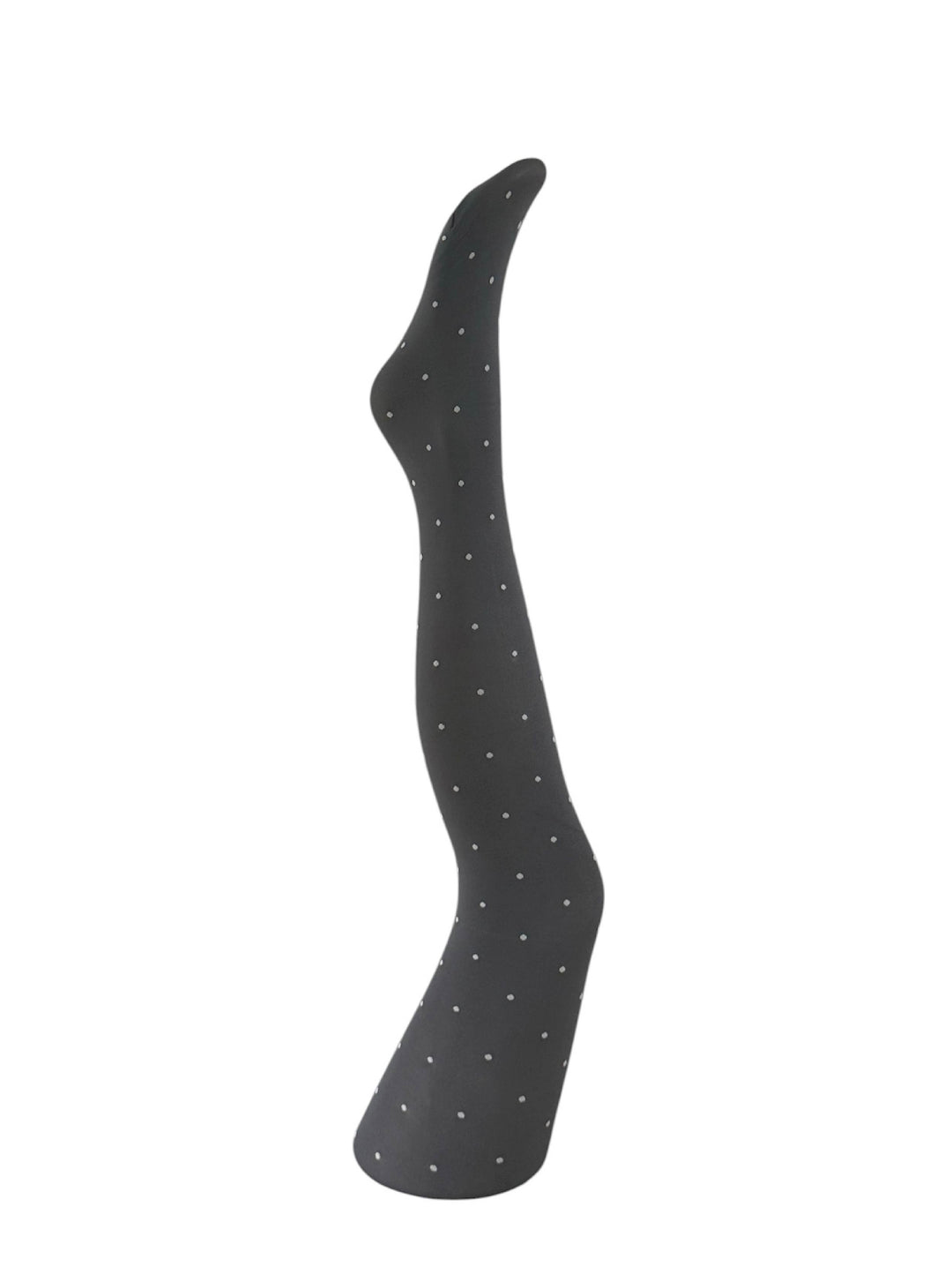 A MOÌ Agnes dark grey dot tights Tights Dark grey w. off white dot