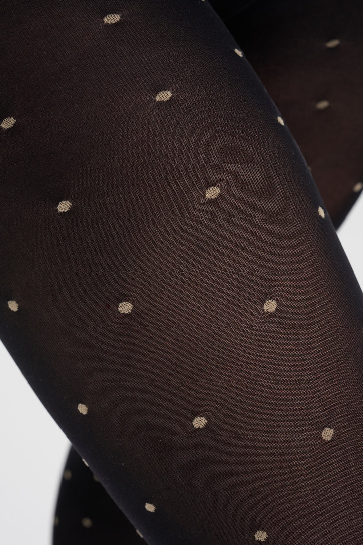 Agnes black dot tights