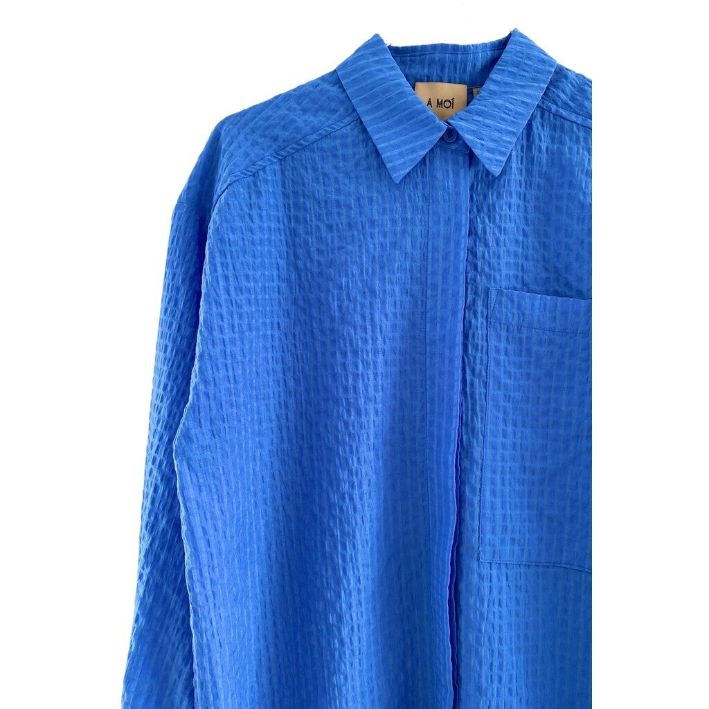 A MOÌ Copenhagen L/S shirt Shirt Ocean blue