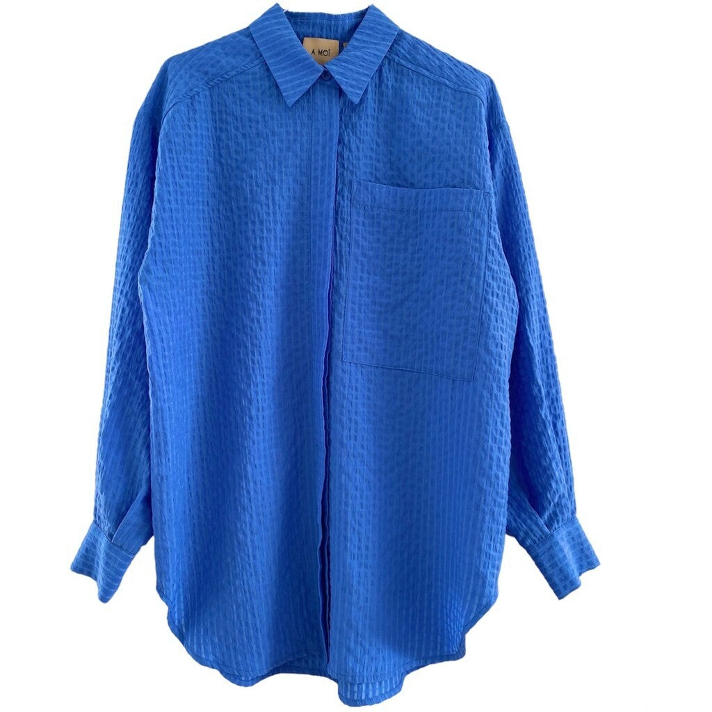 A MOÌ Copenhagen L/S shirt Shirt Ocean blue