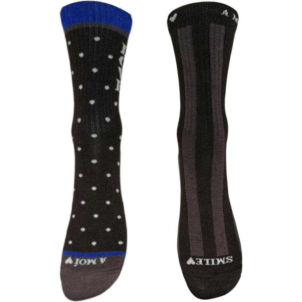 A MOÌ APS Love 2-Pack Sock Brown/Blue Ancle sock Brown/Blue