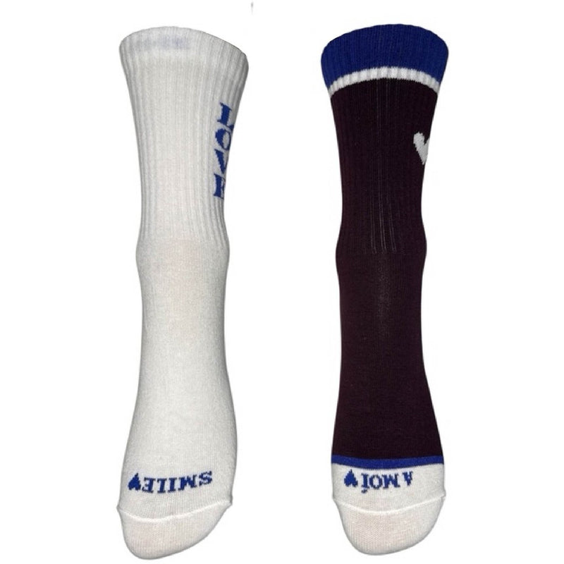 Love 2-Pack Sock White/Wine