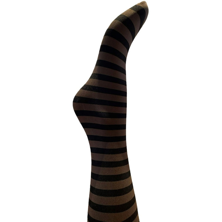 A MOÌ Vilma stripe tights Tights Dark brown and black stripe