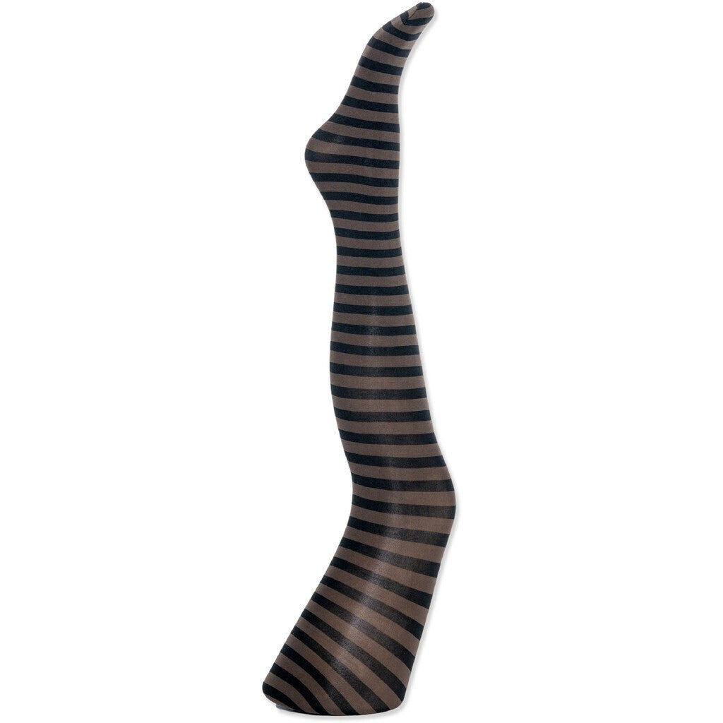 A MOÌ Vilma stripe tights Tights Dark brown and black stripe