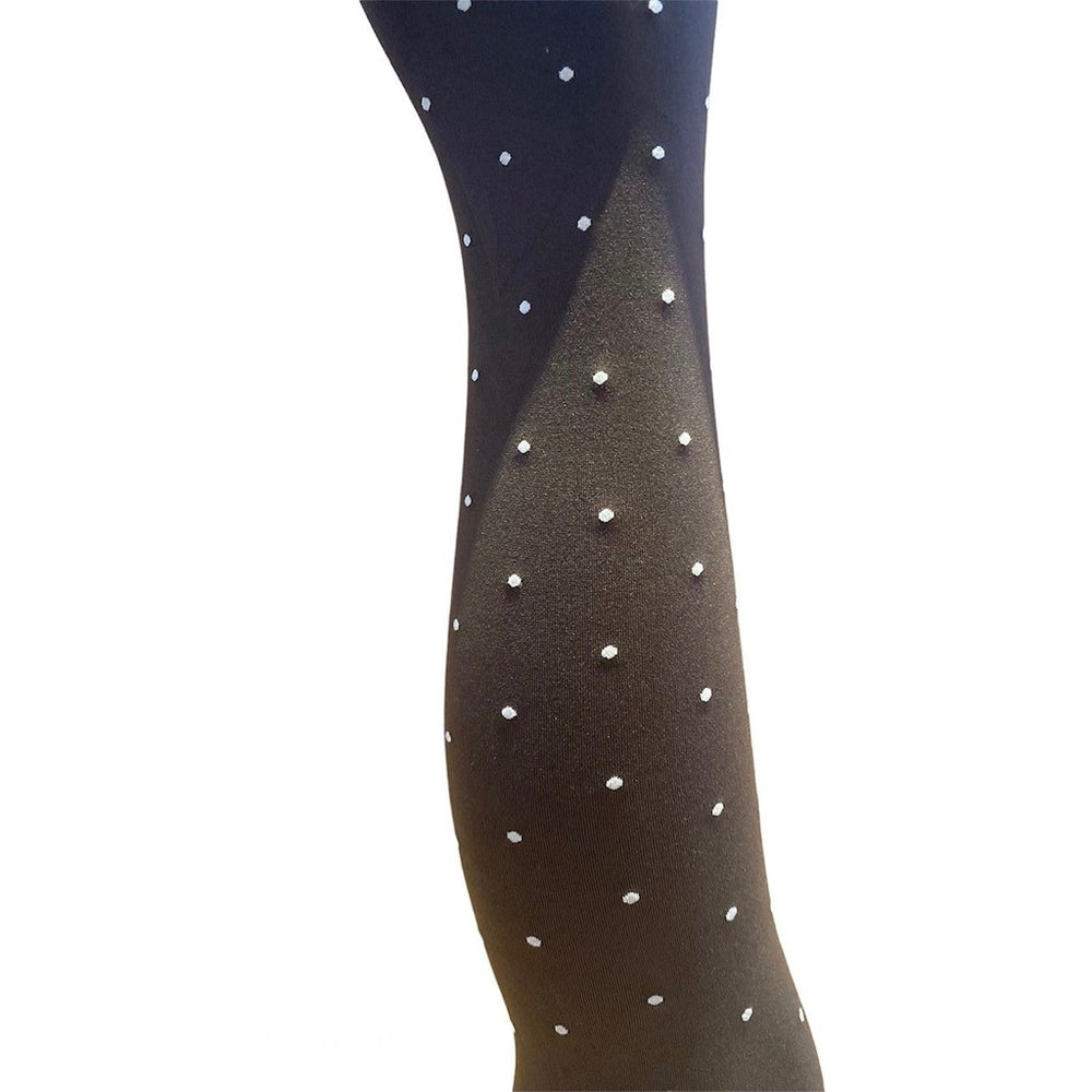 A MOÌ Agnes brown dot tights Tights Dark brown w. off white dots