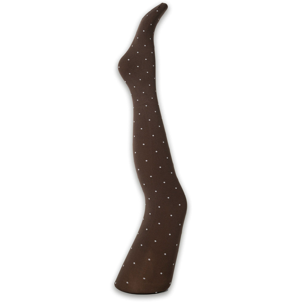 A MOÌ Agnes brown dot tights Tights Dark brown w. off white dots